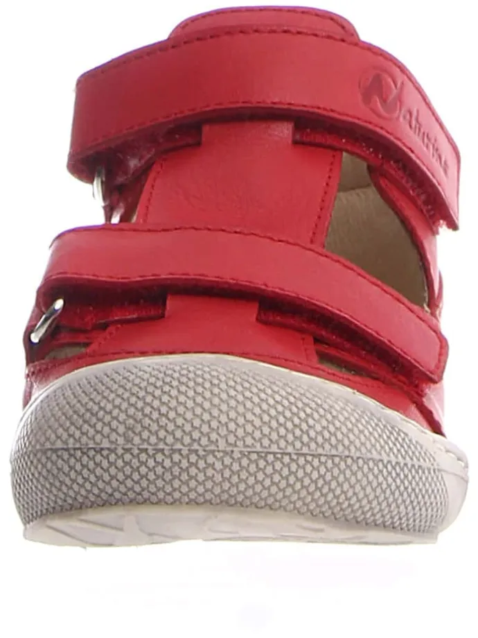 Leder-Halbsandalen "Puffy" in Rot