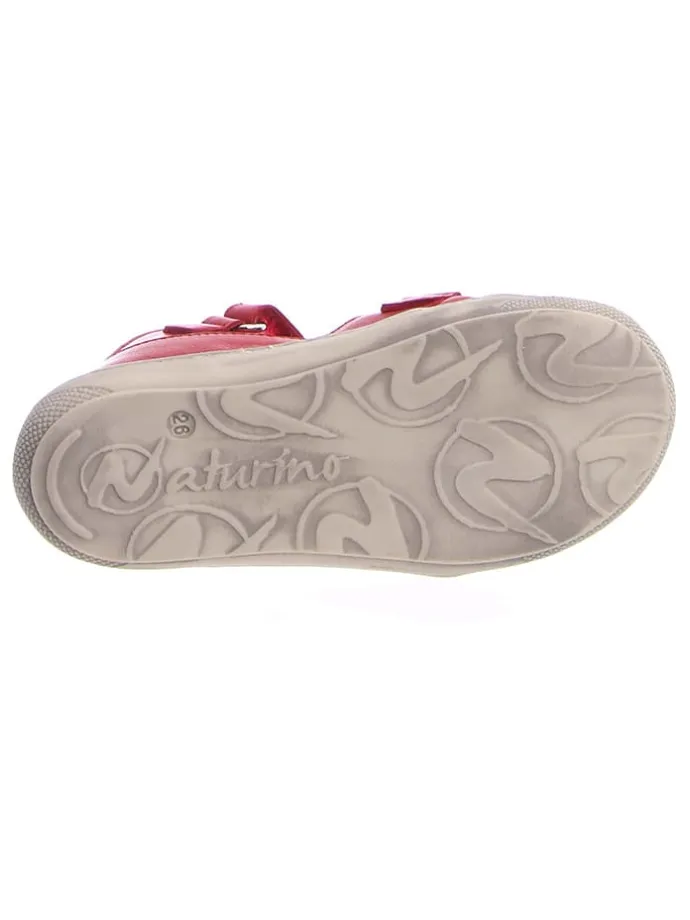 Leder-Halbsandalen "Puffy" in Rot