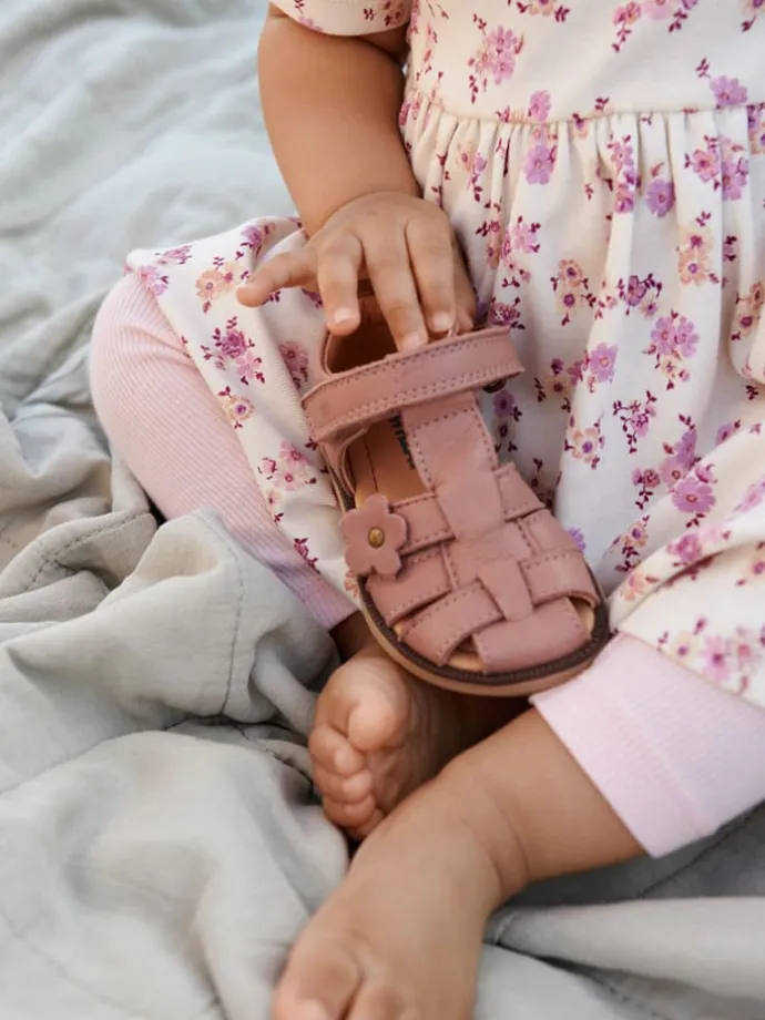 Leder-Halbsandalen "Sky" in Rosa