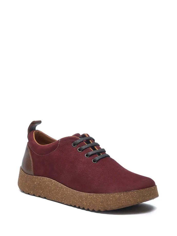 Leder-Halbschuhe in Bordeaux