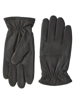 Leder-Handschuhe in Schwarz