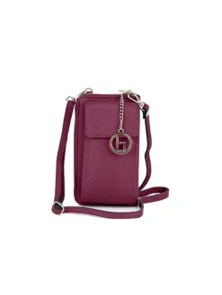 Leder-Handytasche "Cerca" in Lila - (B)11 x (H)19 x (T)4 cm