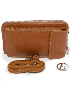 Leder-Handytasche "Cerca" in Cognac - (B)11 x (H)19 x (T)4 cm