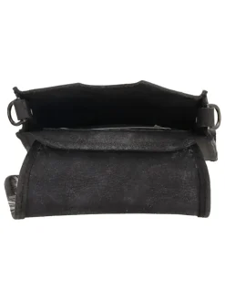 Leder-Handytasche in Schwarz/ Weiß  - (B)9 x (H)17,5 x (T)2 cm