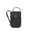 Leder-Handytasche in Schwarz - (B)8 x (H)18 x (T)3 cm