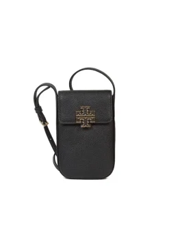 Leder-Handytasche in Schwarz - (B)8 x (H)18 x (T)3 cm