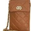 Leder-Handytasche "Smarth" in Hellbraun - (B)21 x (H)15 x (T)4 cm
