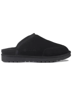 Leder-Hausschuhe "Hupsu" in Schwarz