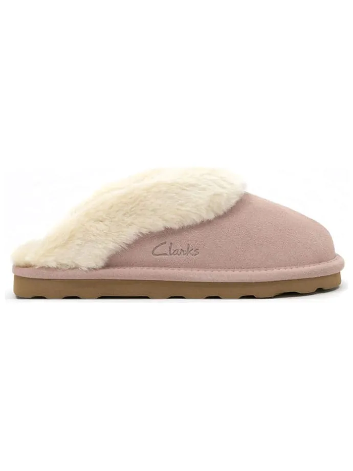 Leder-Hausschuhe in Rosa