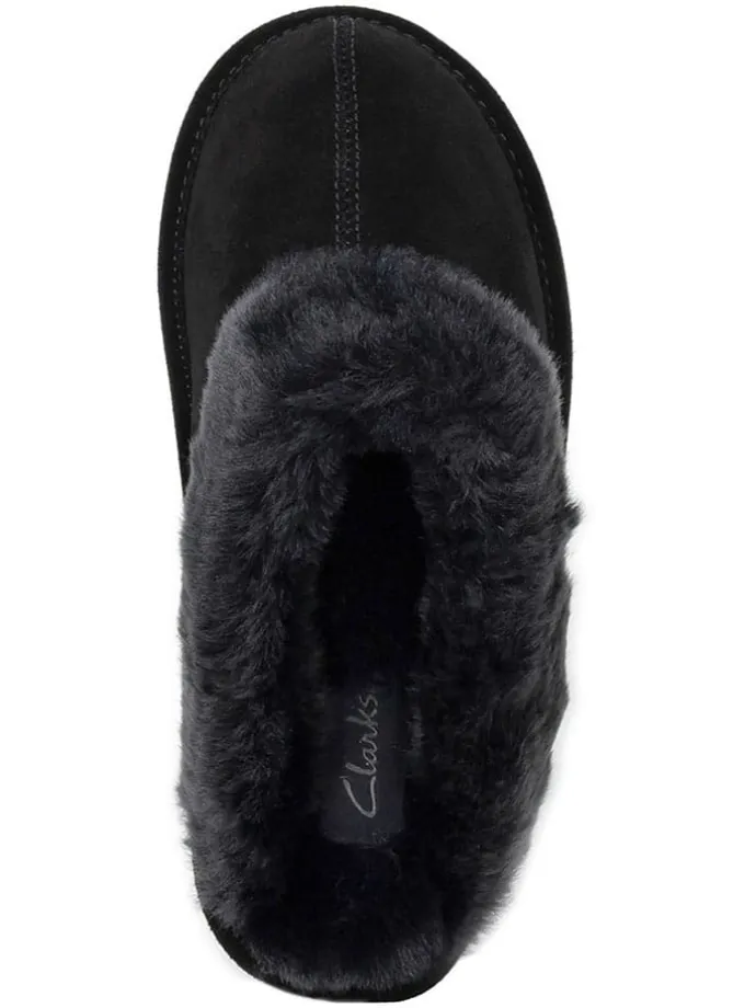 Leder-Hausschuhe in Schwarz