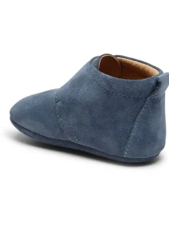 Leder-Hausschuhe "Star" in Blau