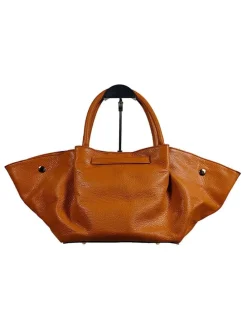 Leder-Henkeltasche "Enfola" in Hellbraun - (B)50 x (H)22 x (T)17 cm