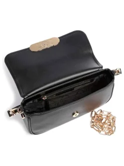 Leder-Henkeltasche in Schwarz - (B)26 x (H)15 x (T)8 cm