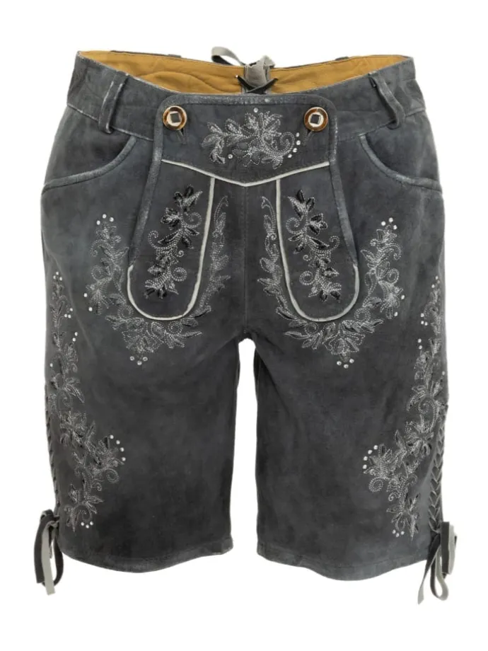 Lederhose 231167-000-0044 in grau