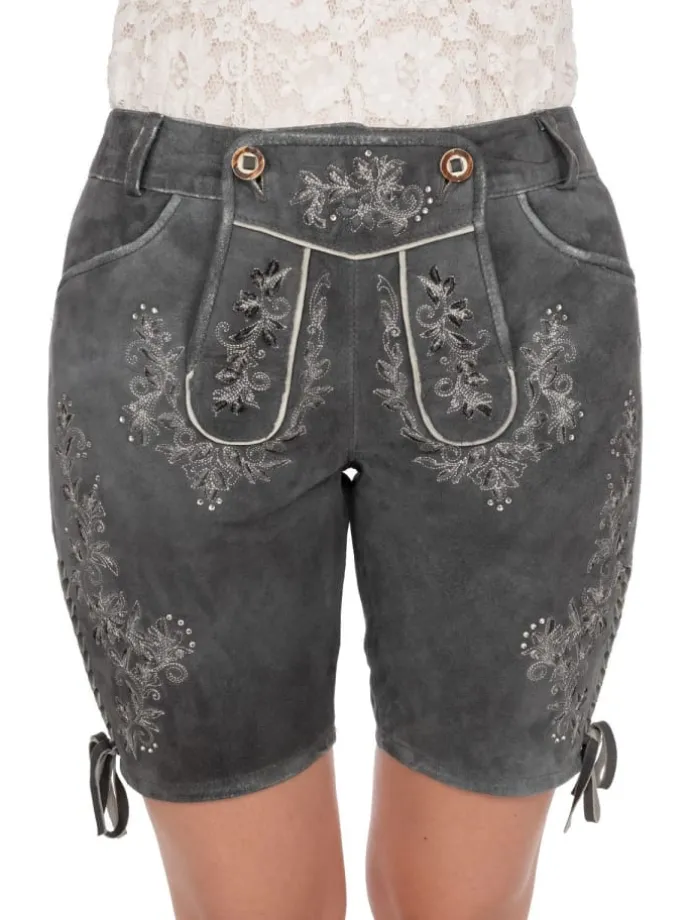Lederhose 231167-000-0044 in grau