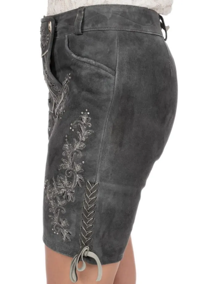 Lederhose 231167-000-0044 in grau