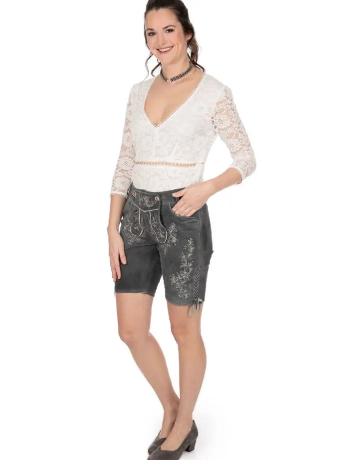 Lederhose 231167-000-0044 in grau