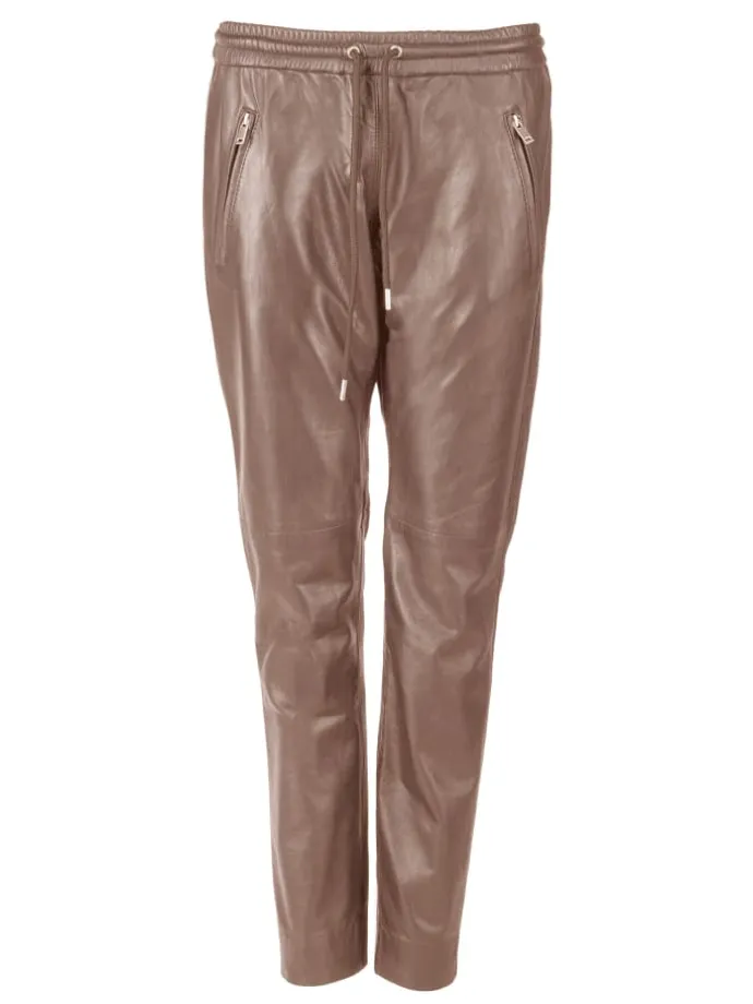 Lederhose 3102153 in taupe