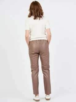 Lederhose 3102153 in taupe