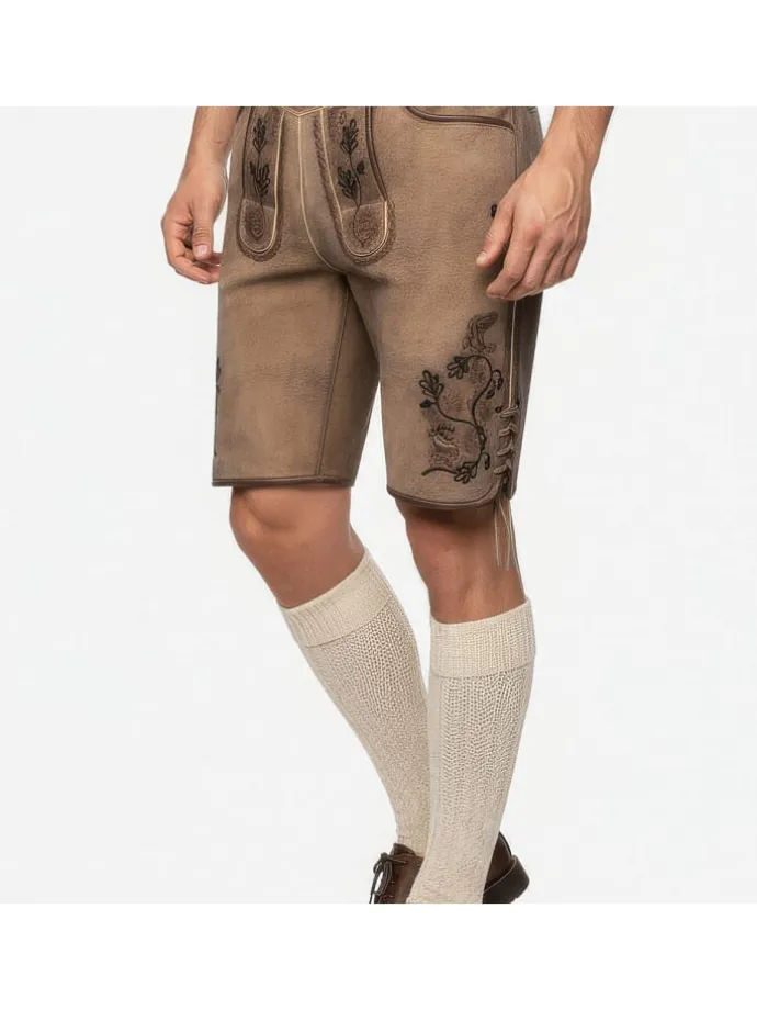 Lederhose Archibald in dunkelbraun