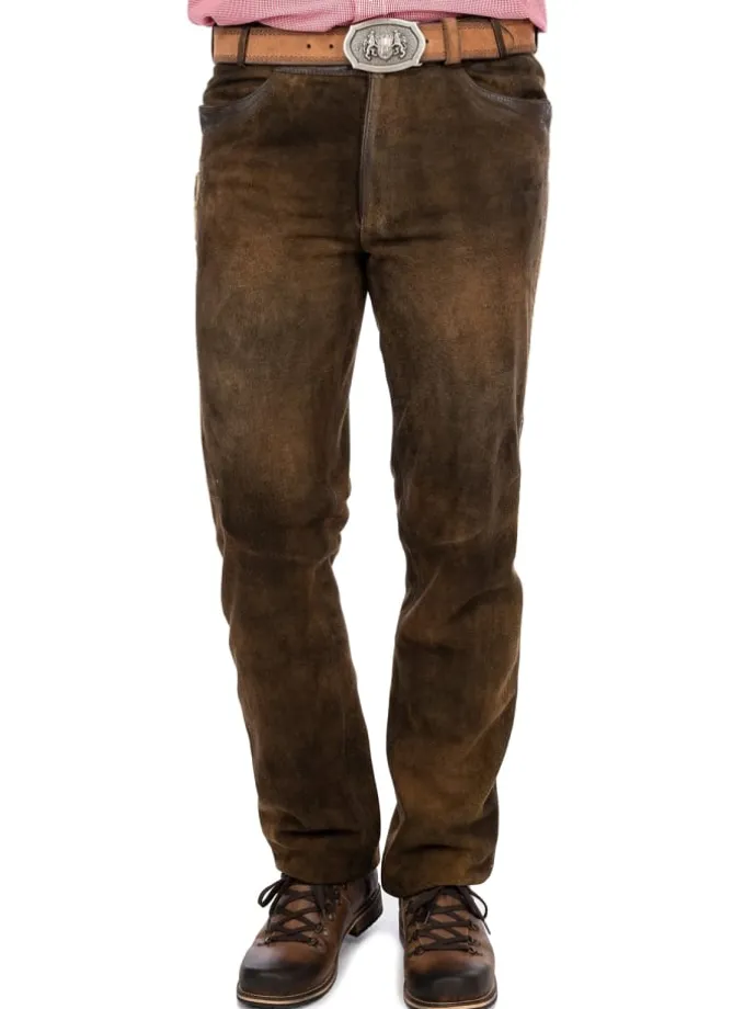 Lederhose BENI in dunkelbraun