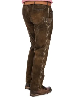 Lederhose BENI in dunkelbraun