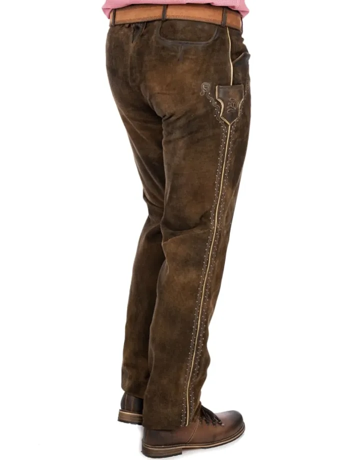 Lederhose BENI in dunkelbraun