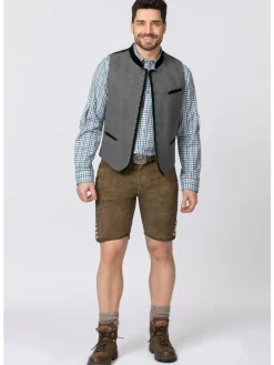 Lederhose "Corbi 4" in havanna gespeckt