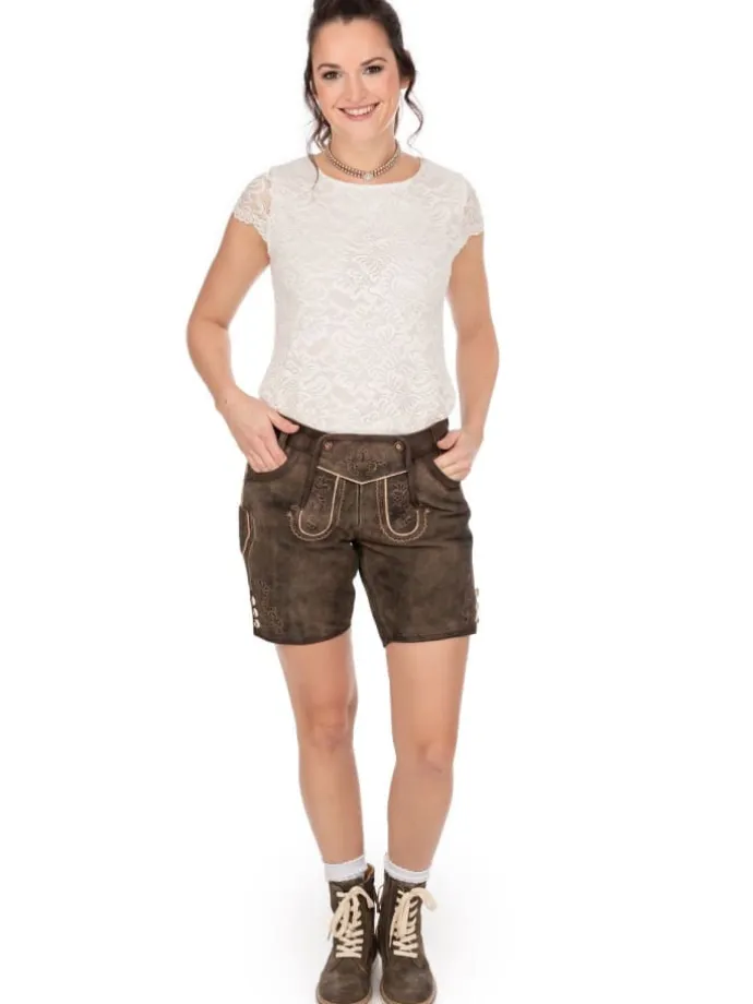 Lederhose DESSAU in dunkelbraun