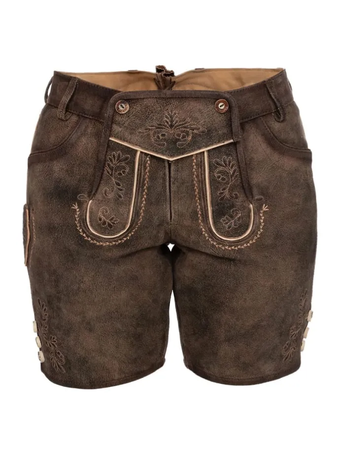 Lederhose DESSAU in mittelbraun