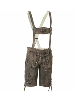 Lederhose Felix K18 in Grau