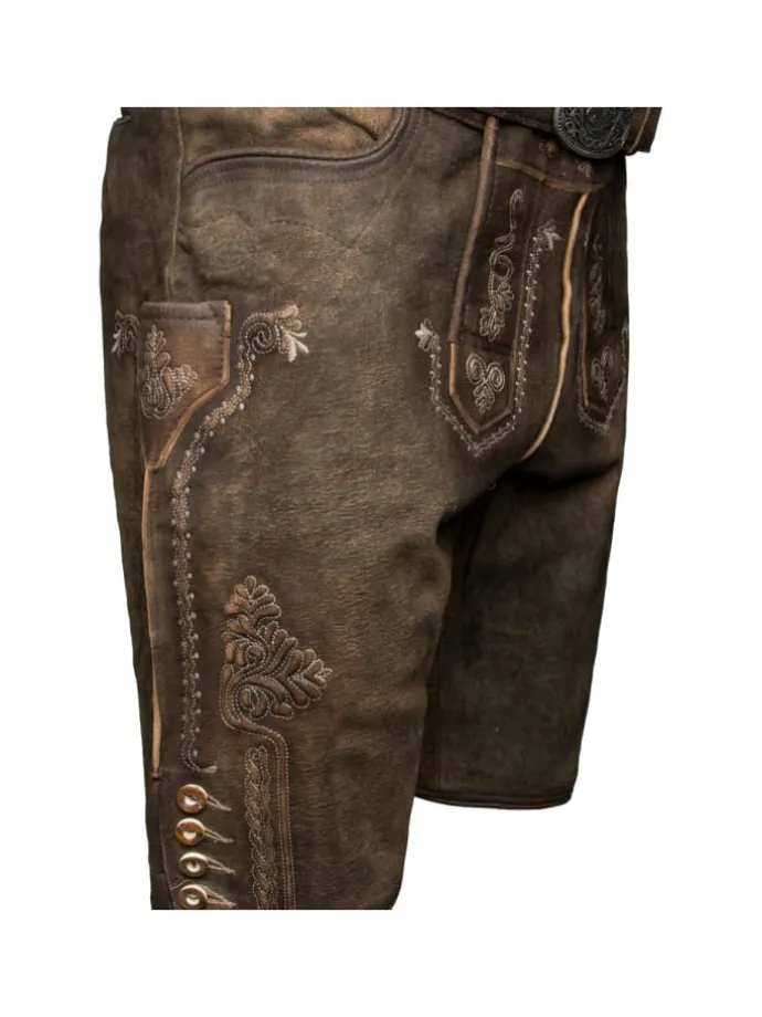 Lederhose Georg in dunkelbraun