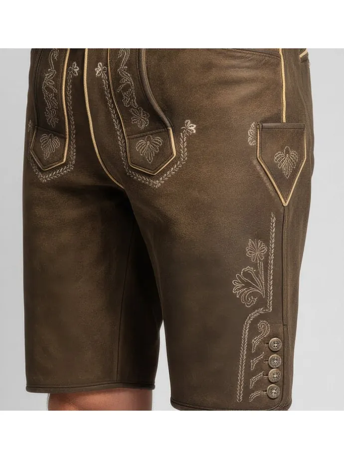 Lederhose Georg in dunkelbraun