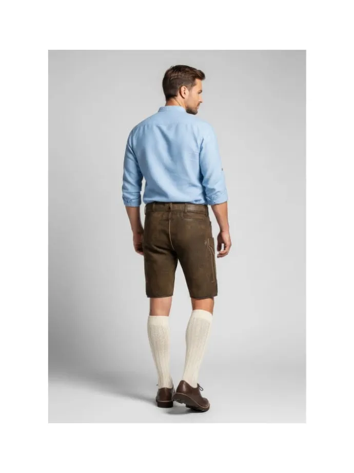Lederhose Georg in dunkelbraun