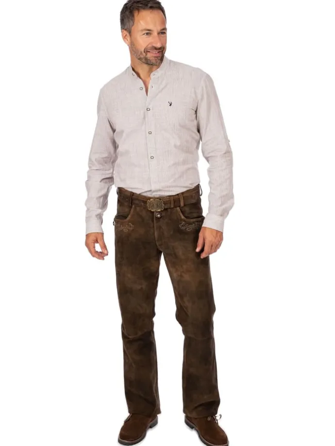 Lederhose HE1051 in braun