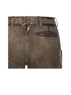 Lederhose Hotpant Viona in Hellbraun
