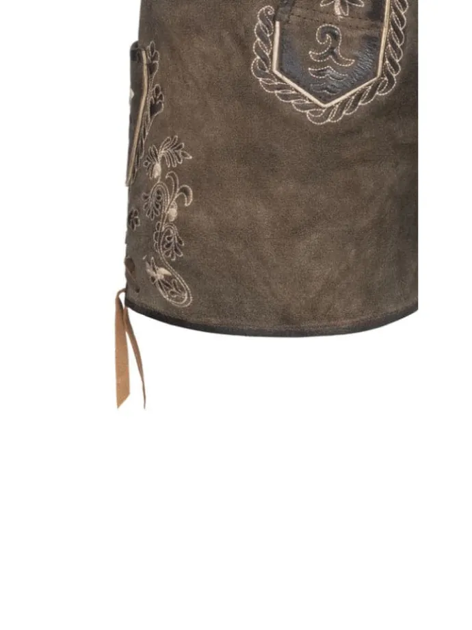 Lederhose Hotpant Viona in Hellbraun