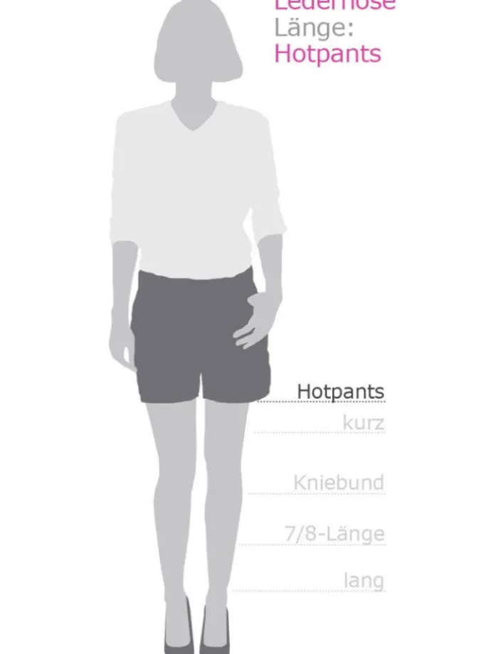 Lederhose Hotpant Viona in Hellbraun