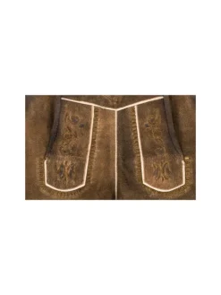Lederhose Hotpants Tamara in Tabakbraun