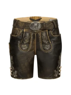 Lederhose Hotpants Zelda in Braun
