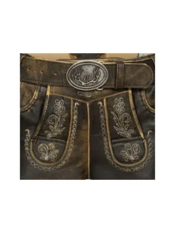 Lederhose Hotpants Zelda in Braun