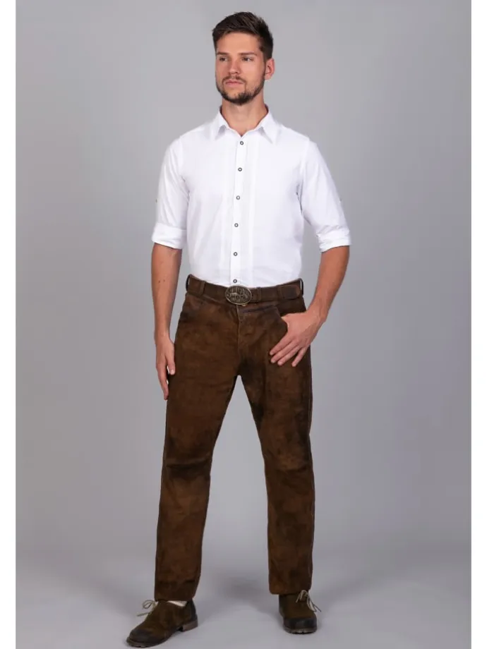 Lederhose in dunkelbraun