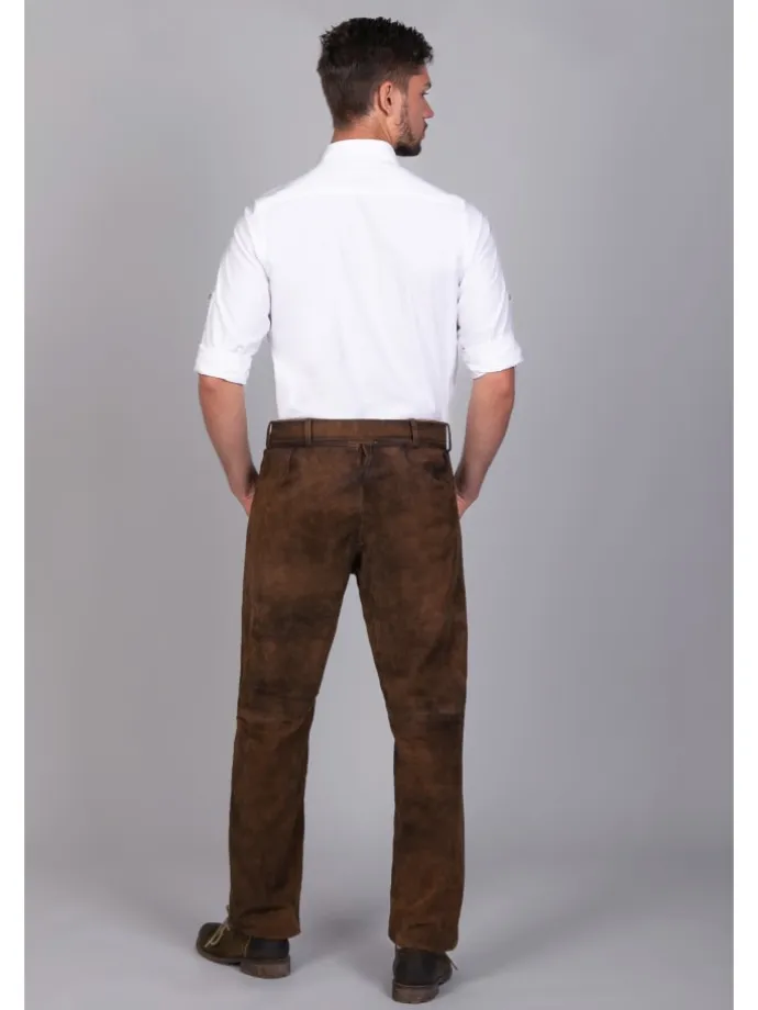 Lederhose in dunkelbraun