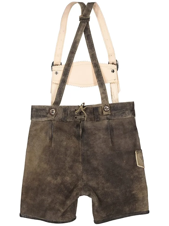 Lederhose in Dunkelbraun