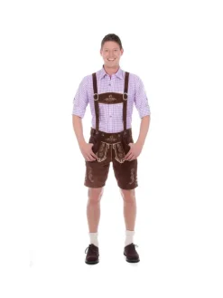 Lederhose in dunkelbraun