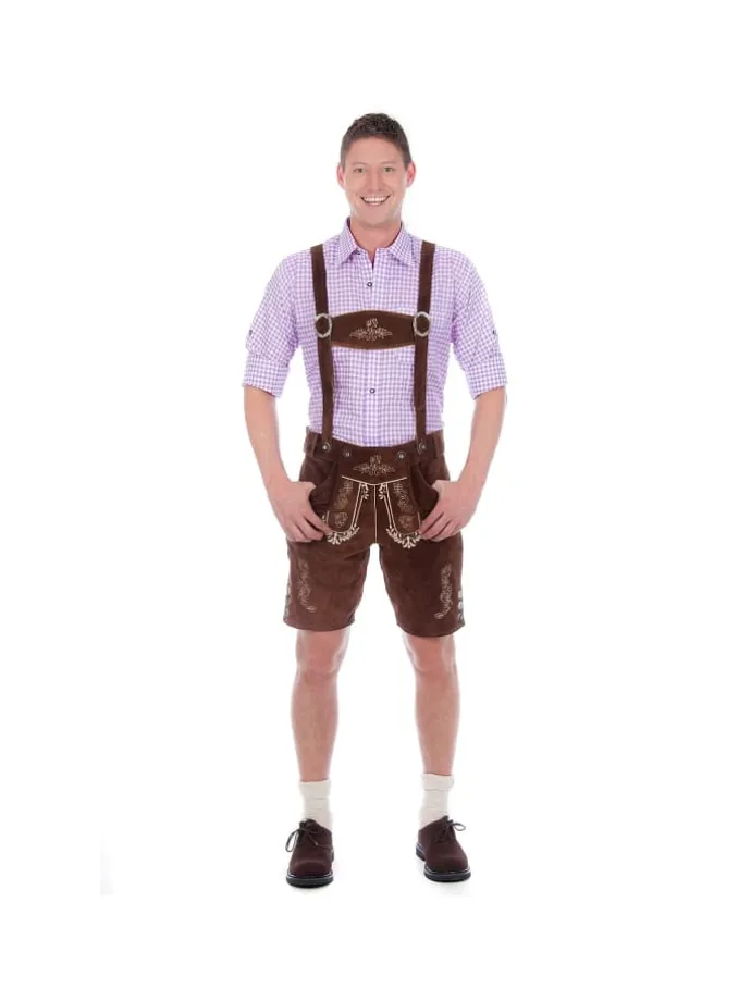 Lederhose in dunkelbraun