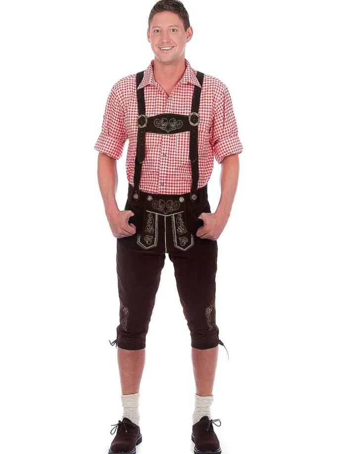 Lederhose in dunkelbraun