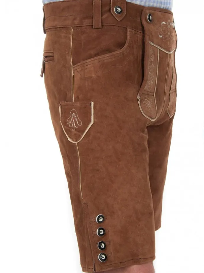 Lederhose in kastanienbraun