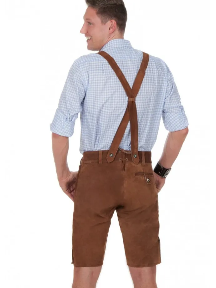 Lederhose in kastanienbraun