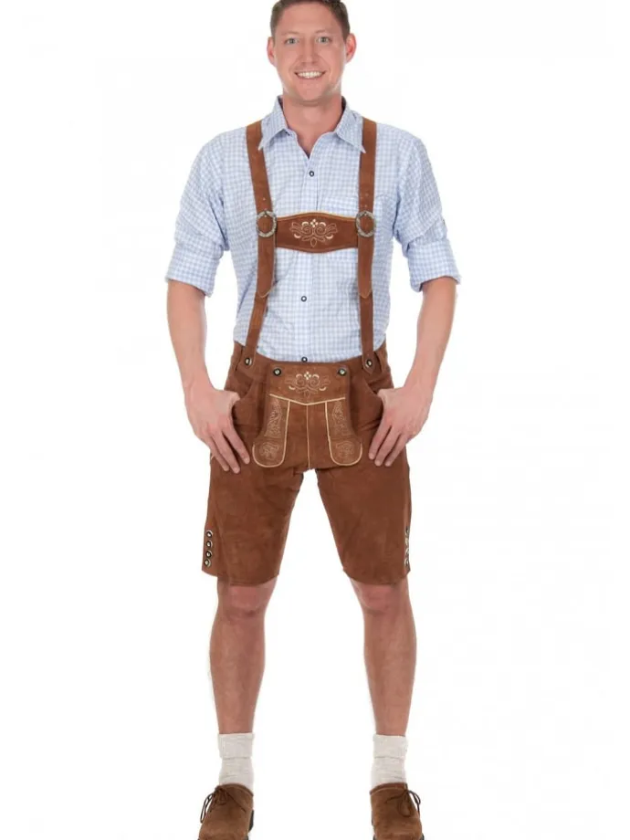 Lederhose in kastanienbraun